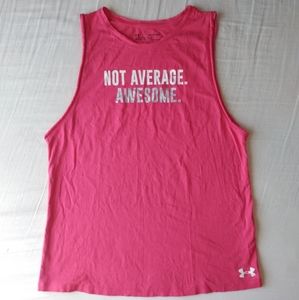Under Armour Sleeveless Pink Active Tank Top Not Average Awesome Small